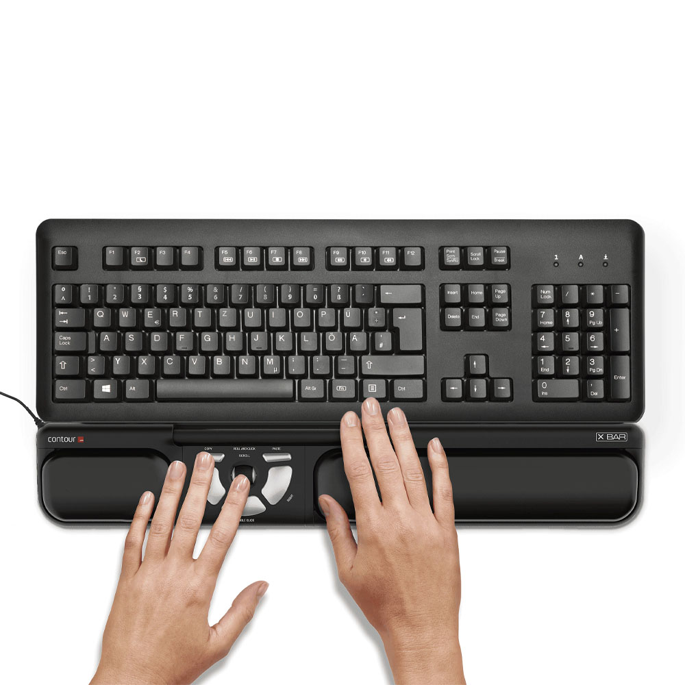 Contour X-Bar wired ergonomische zentrierte Maus schwarz retail