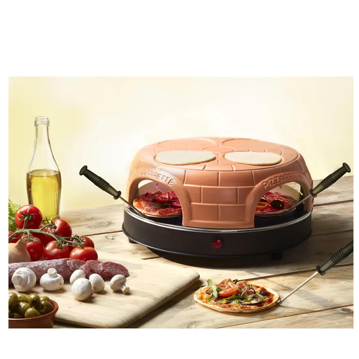 Emerio Pizzarette,Pizza Ofen,4 Pers., Warmhaltefläche