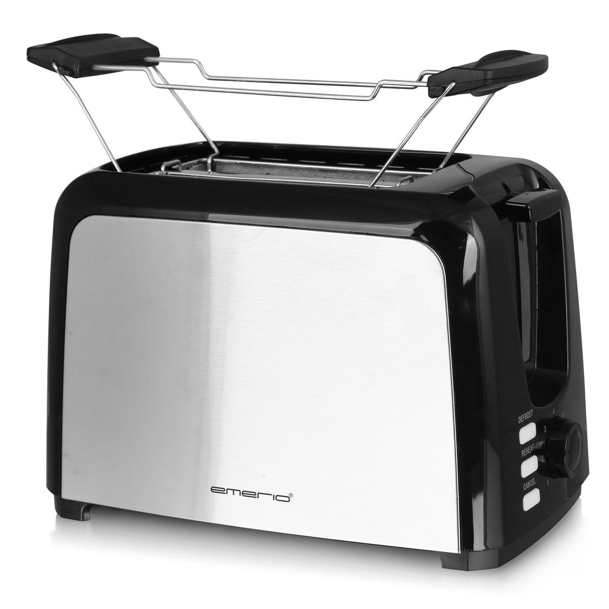 Emerio Toaster 2 Scheiben, Edelstahl, Thermostat, Aufsatz