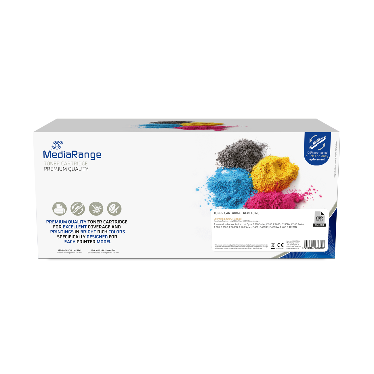 MediaRange Toner Lexmark für E260A11E/E260A21E/E260A31E sw Toner Lexmark