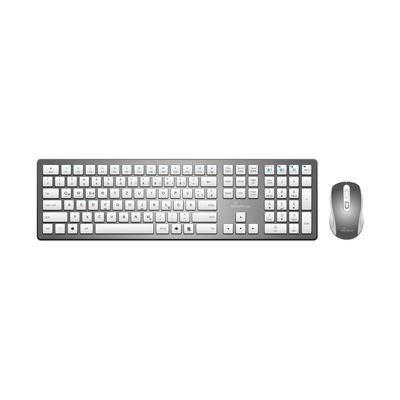 MediaRange Funk-Tastatur und optis. Funk-Maus Set QWERTZ sil