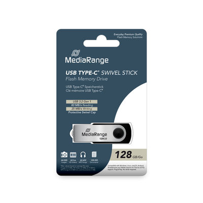 MediaRange USB-Stick  USB 3.2 Gen1 USB-C   128GB USB-Stick