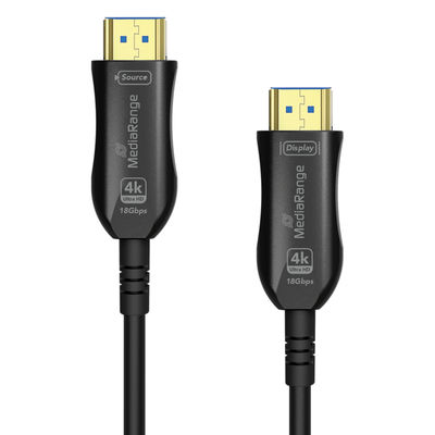 MediaRange HDMI High Speed Ethernet Kabel AOC 18Gibt/s 15m