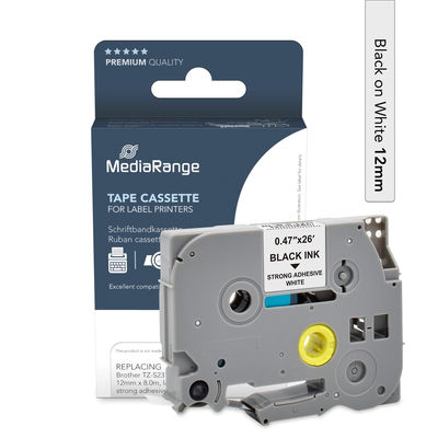 MediaRange Schriftbandka. Brother TZ-231/TZe-231 12mm 4m sw Schriftbänder
