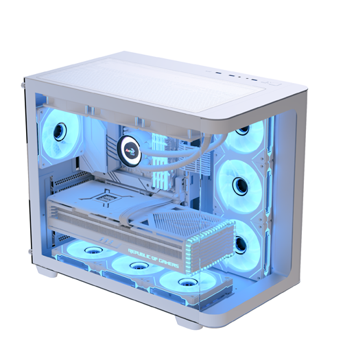 AeroCool Geh Midi P500C-G-WT-V1 o.N. Full Tempered Glas (Wh)