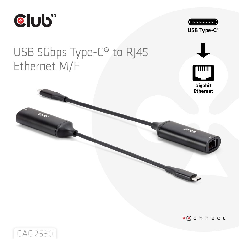 Club3D Adapter USB-C > RJ45  5Gbps                St/Bu retail