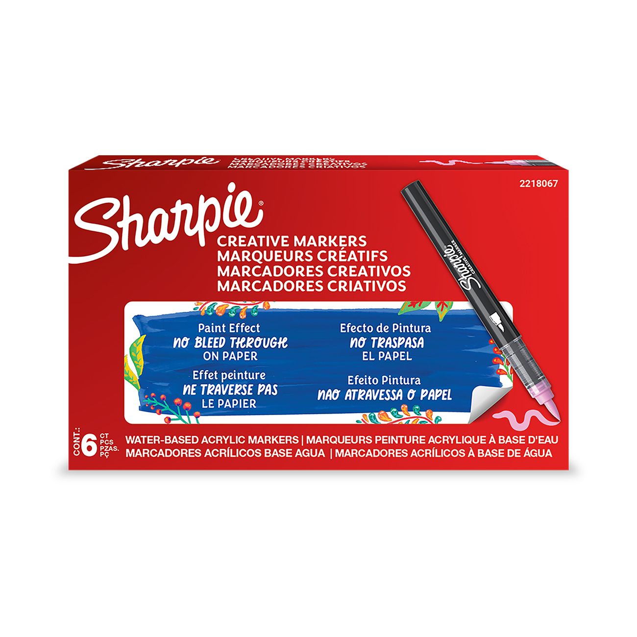 Sharpie Kreativmarker Pinselspitze Acryl rosapink