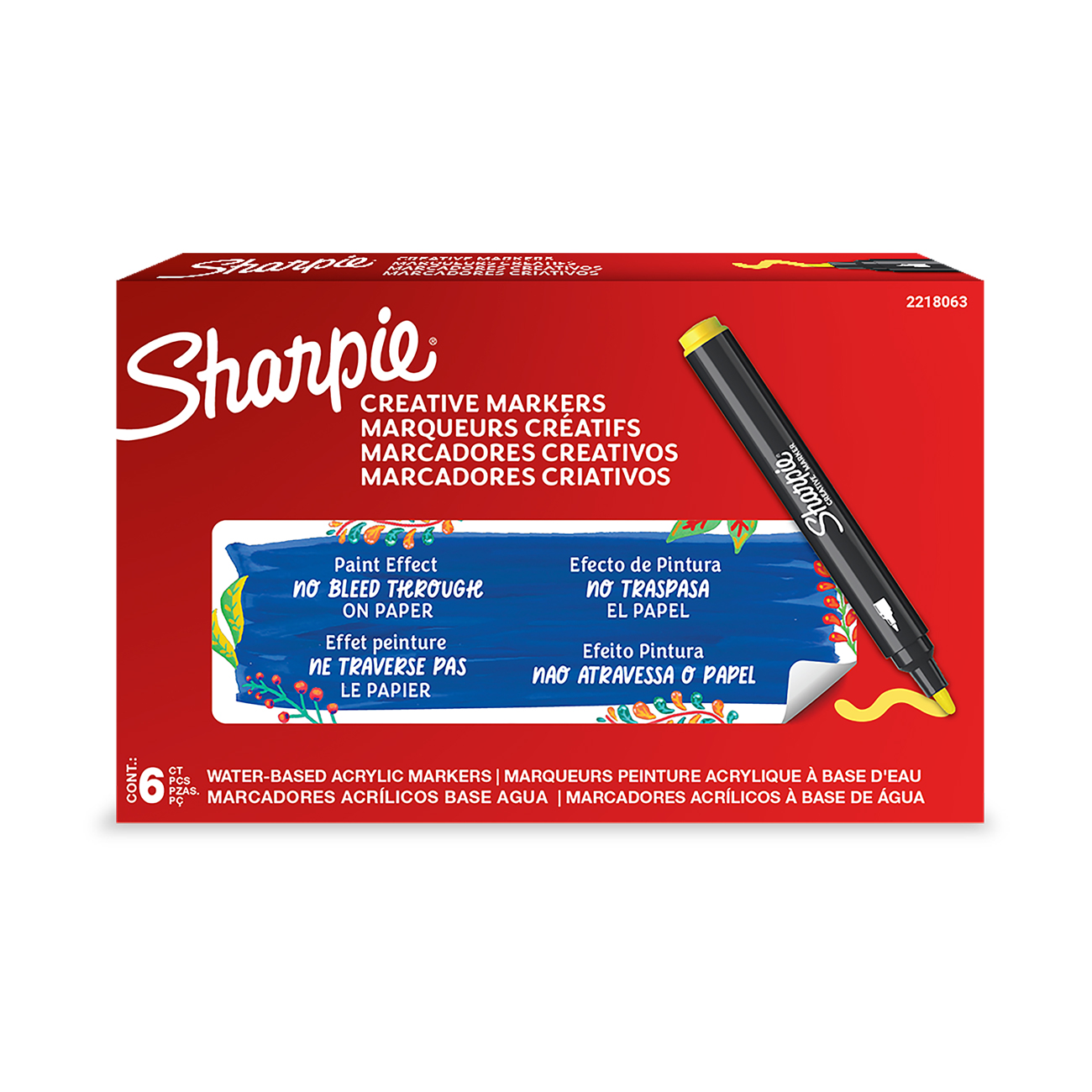 Sharpie Kreativmarker Rundspitze Acryl gelb