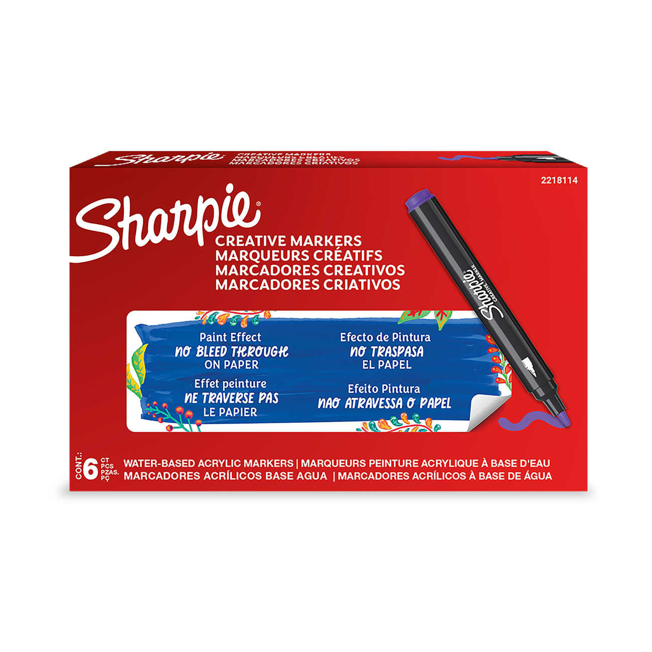 Sharpie Kreativmarker Rundspitze Acryl lila