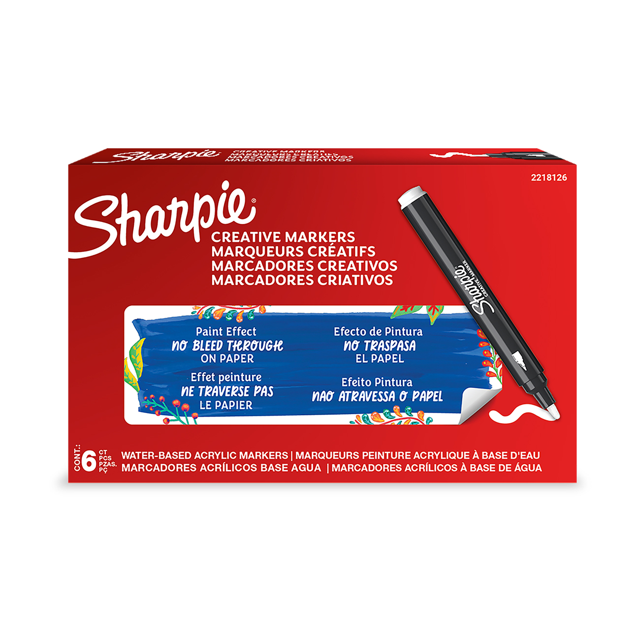 Sharpie Kreativmarker Rundspitze Acryl weiß