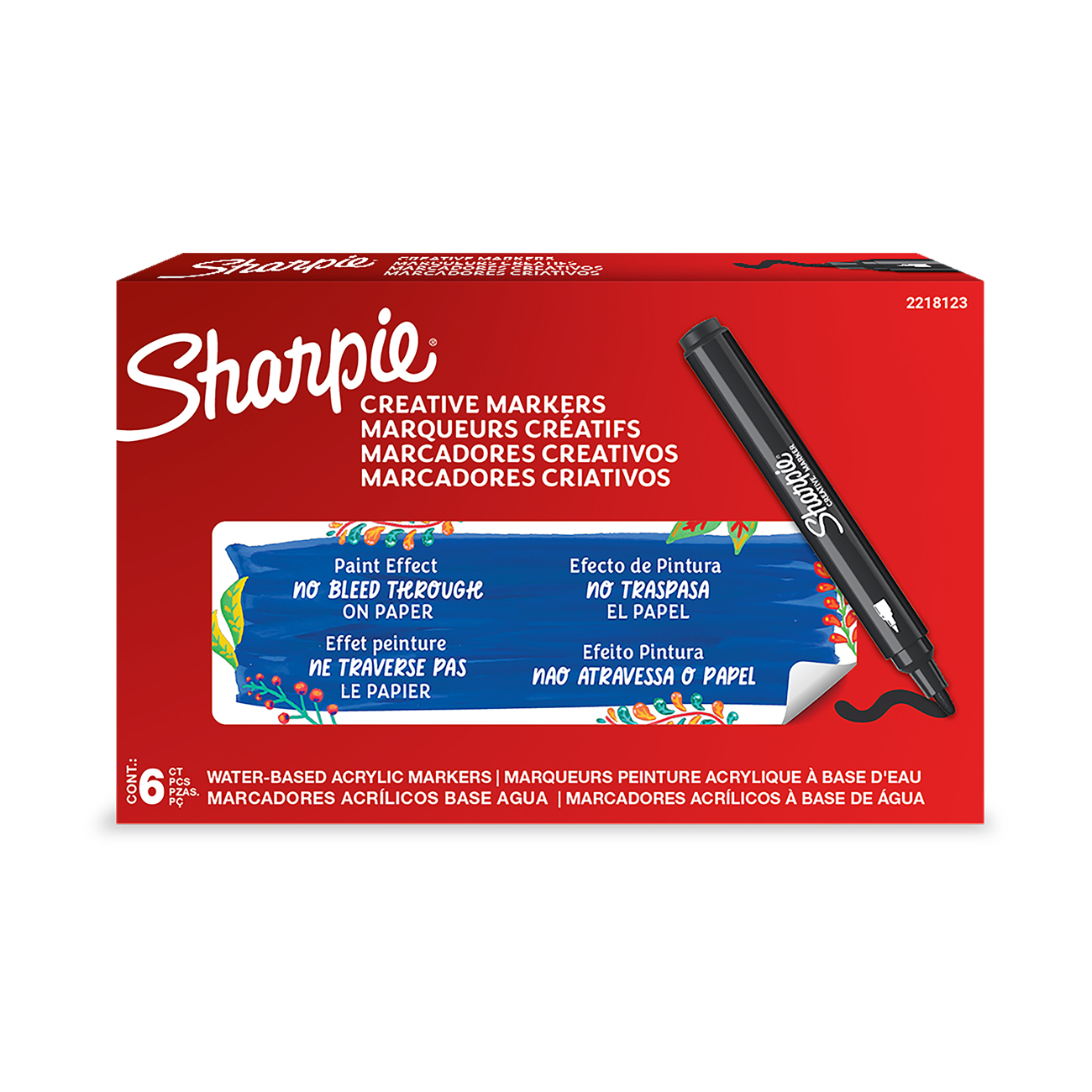 Sharpie Kreativmarker Rundspitze Acryl schwarz