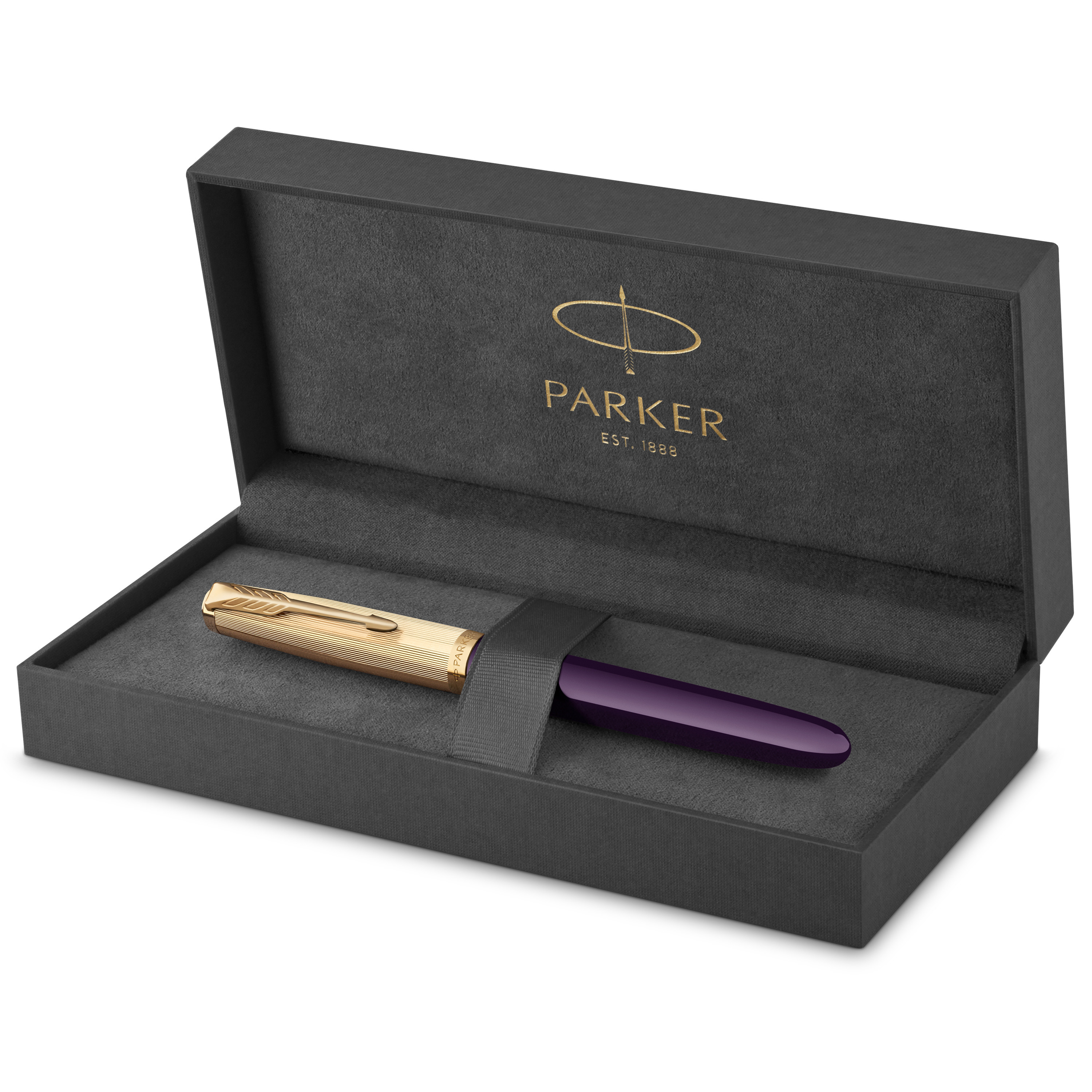 PARKER Füller 51 Plum 18K G.C. schwarz F Geschenkbox