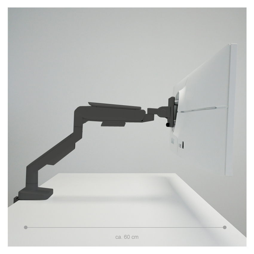 LC-Power Monitorarm für Monitore bis zu 49/124,46 cm (B)