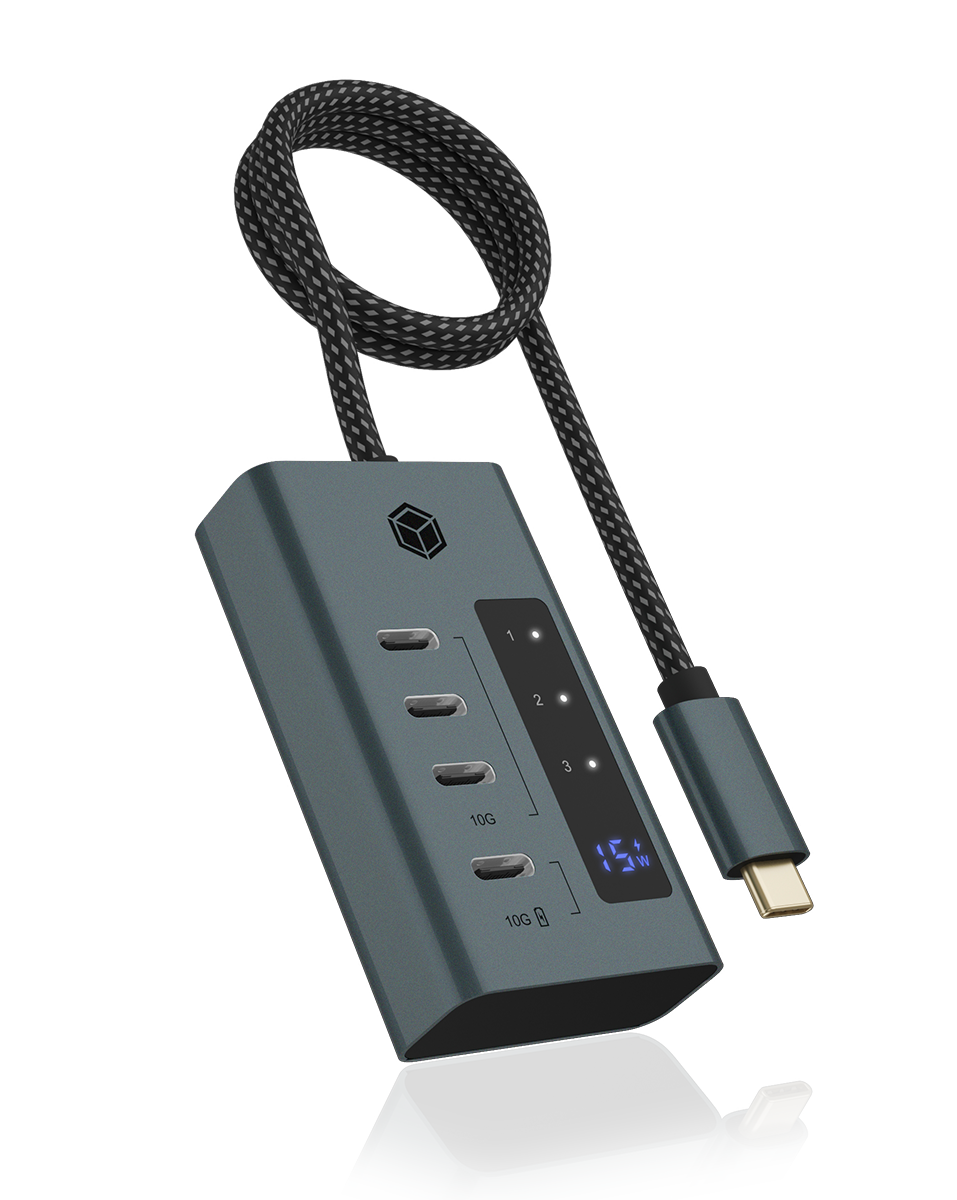 Hub 4-Port IcyBox Hub USB 3.2 Gen 2 Type-C retail