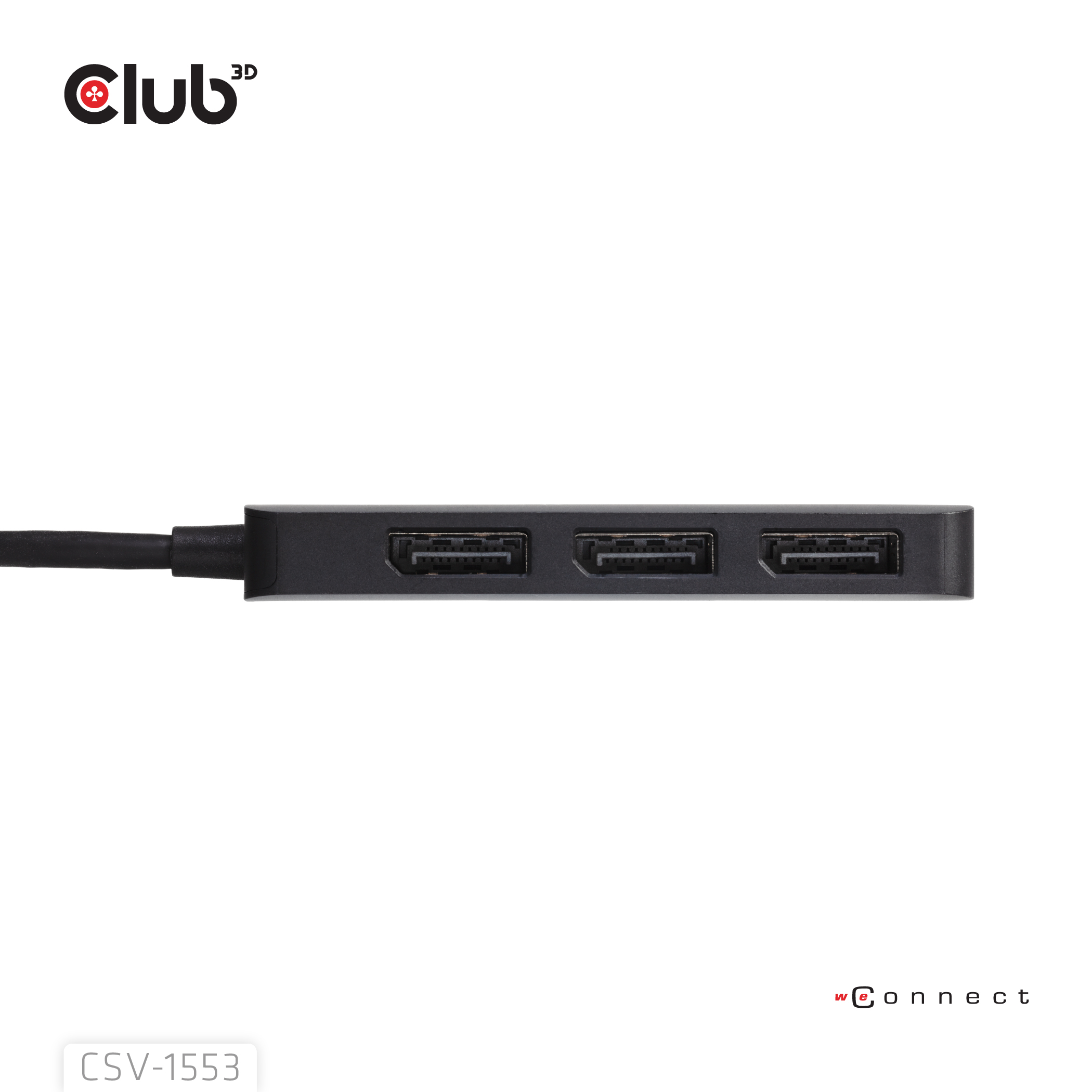 Club3D MST-Hub USB 3.2 Typ C > 3x DP       4K60Hz      St/Bu retail HUBs