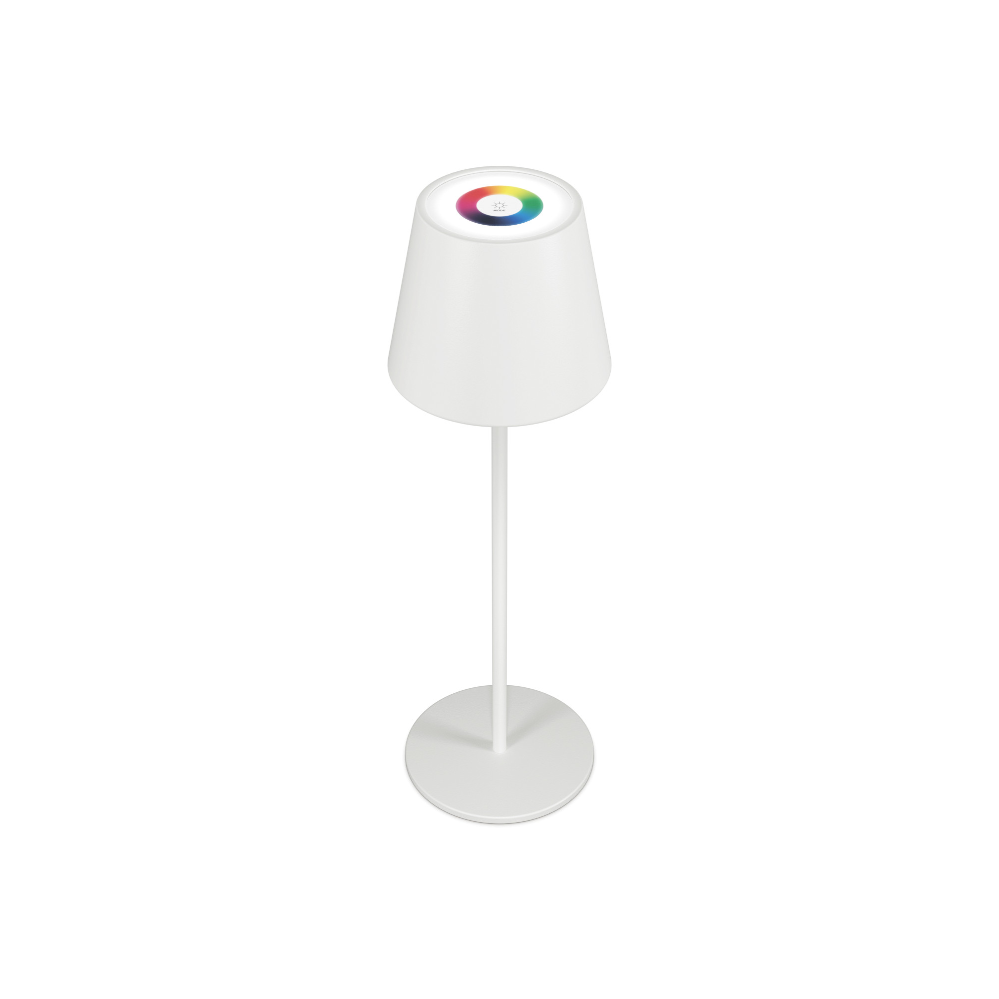 RealPower LED-RGB Tischlampe dimmbar mit Akku,weiss LED