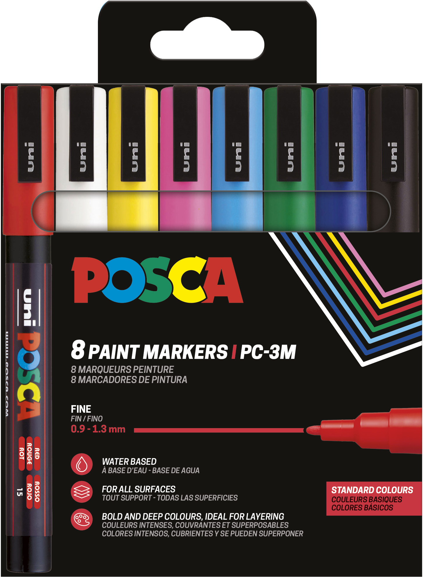 POSCA Marker UNI PC-3M 8er Set Basic Permanent Marker