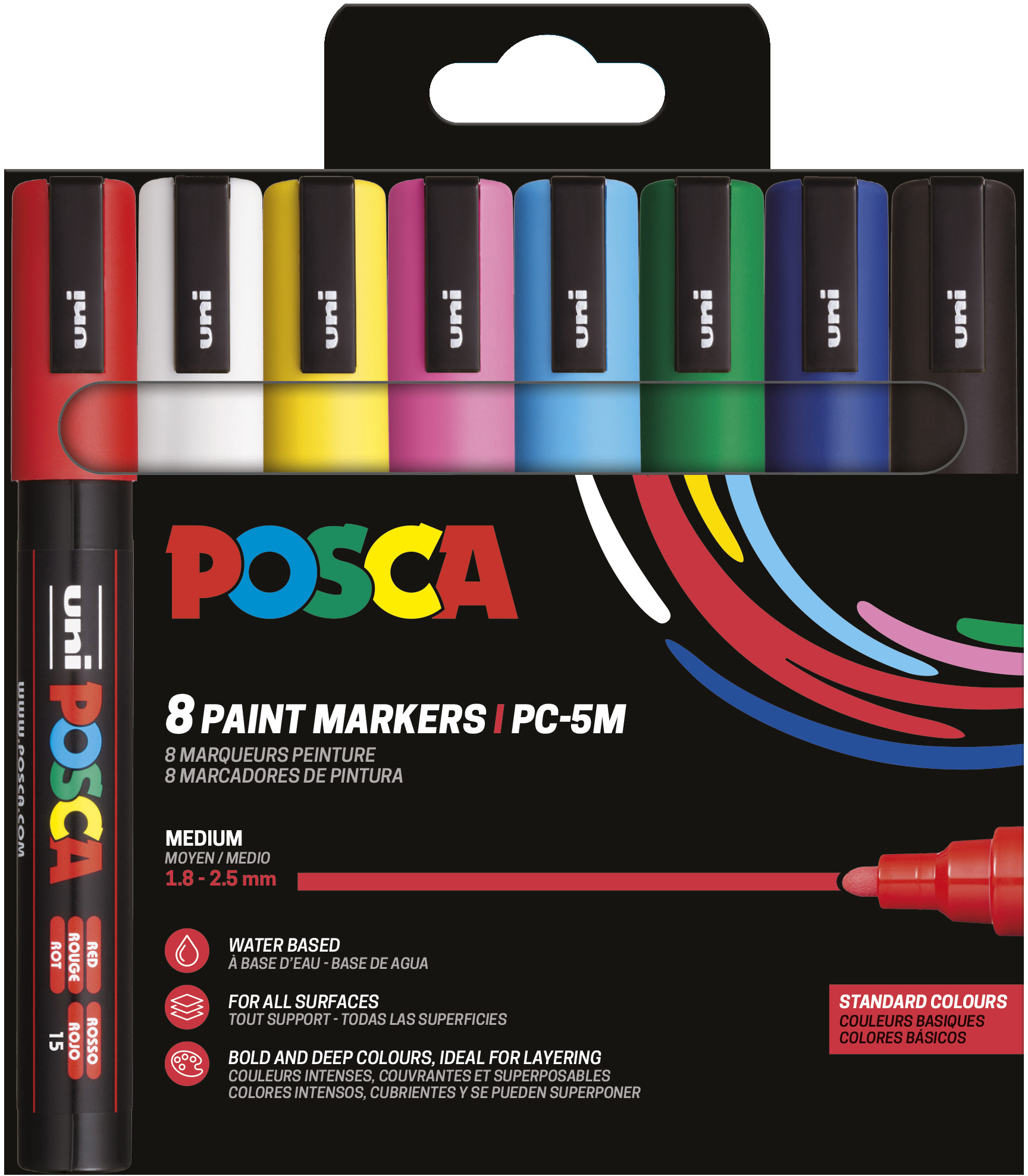 POSCA Marker UNI PC-5M 8er Set Basic Permanent Marker
