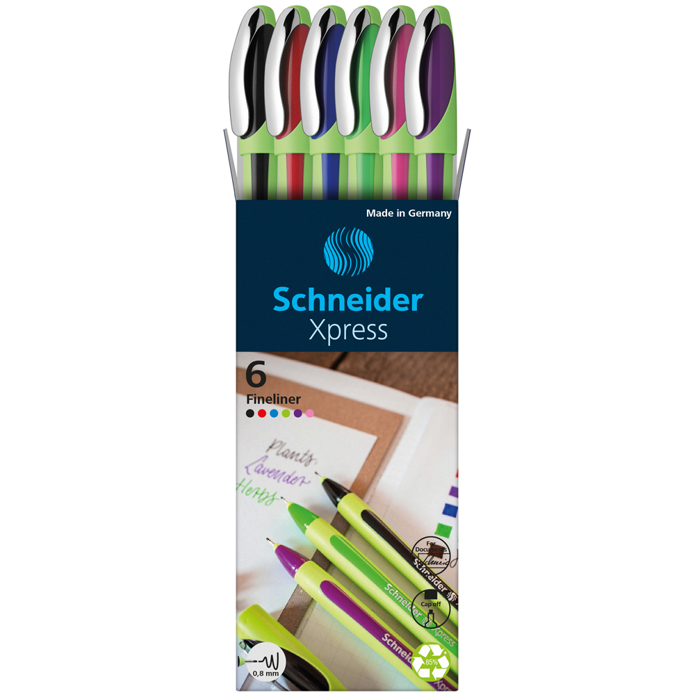 Schneider Fineliner Xpress 08 Karton-Etui 6 Stk.
