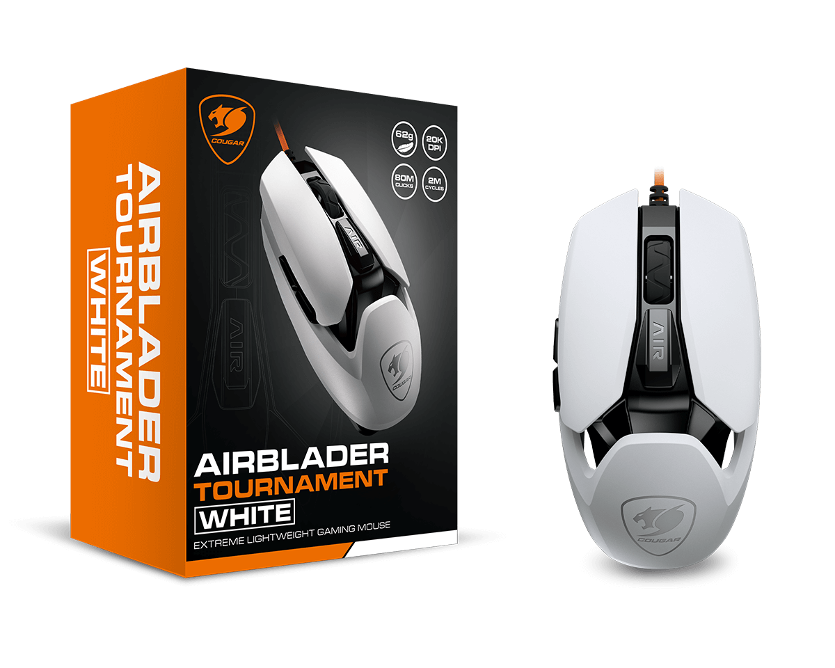 COUGAR Gaming Maus AirBlader Tournament, Kabelgebunden, Weiß