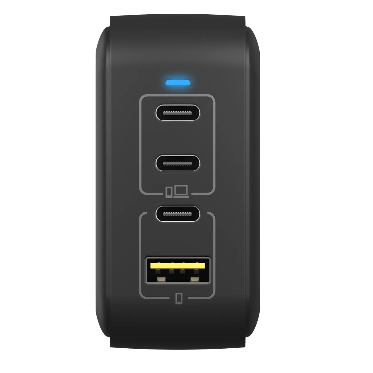 Ladegerät 4-Port IcyBox 100W GaN mit PD 3.0