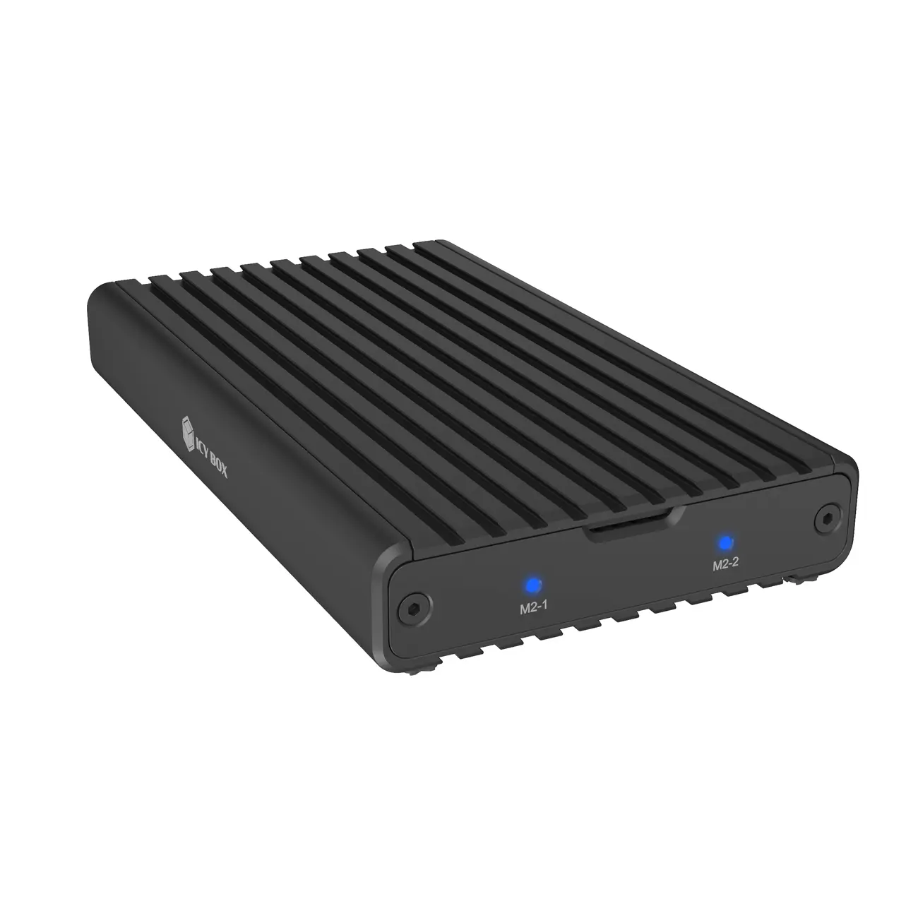 Geh. IcyBox USB 3.2 Gen2x2 Type-C 2-fach M.2 PCle NVMe