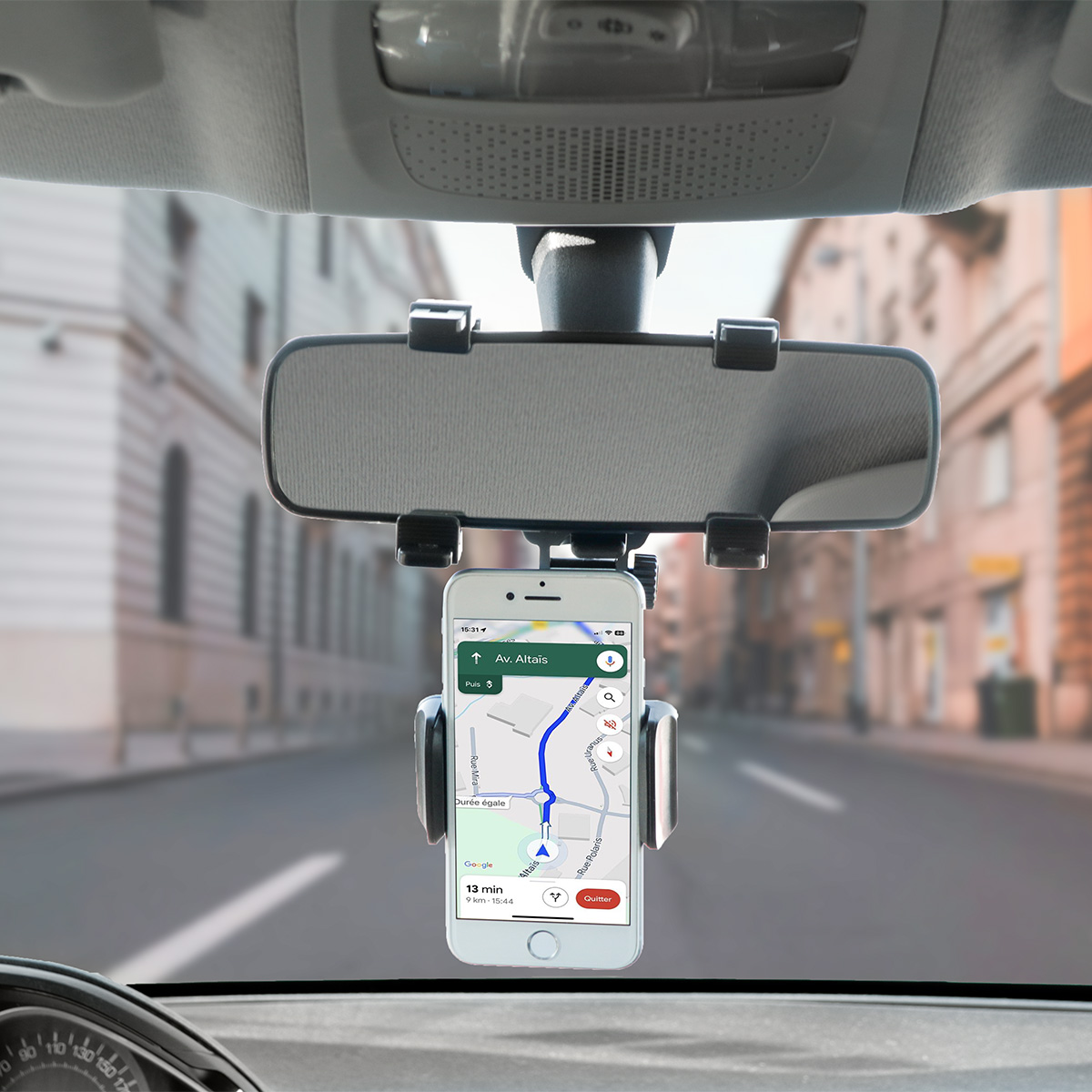 Mobilis Universal Car Rear Mirror Mount for Smartphone Smartphone Zubehör