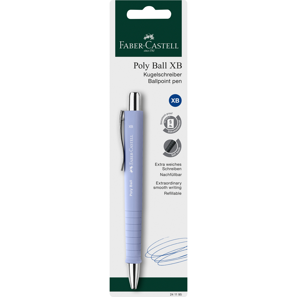 FABER-CASTELL Kugelschreiber Poly Ball XB BK unsortiert 5Stk