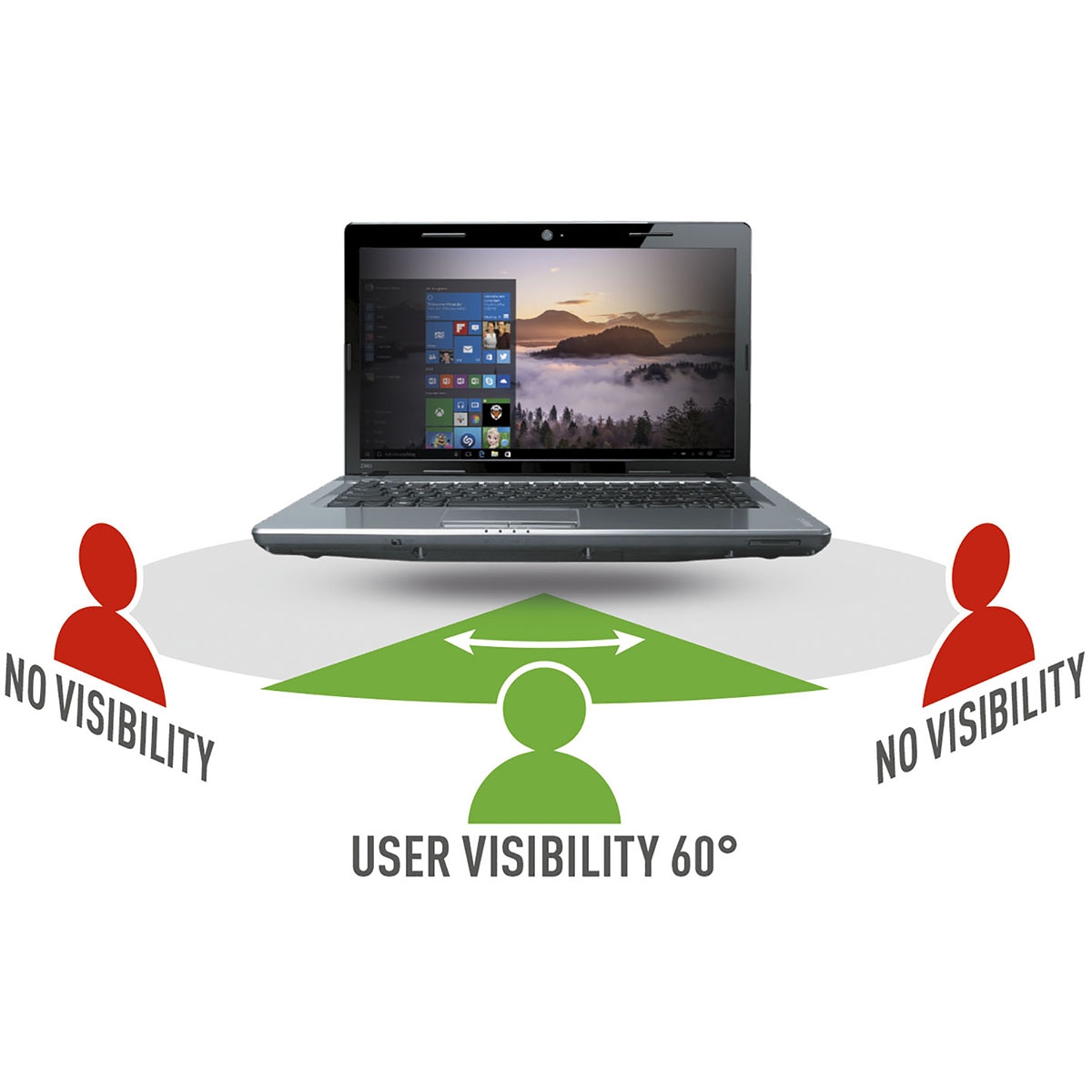 Mobilis Privacy Filter 27     (16:09) Dim 598x337mm Blickschutzfilter