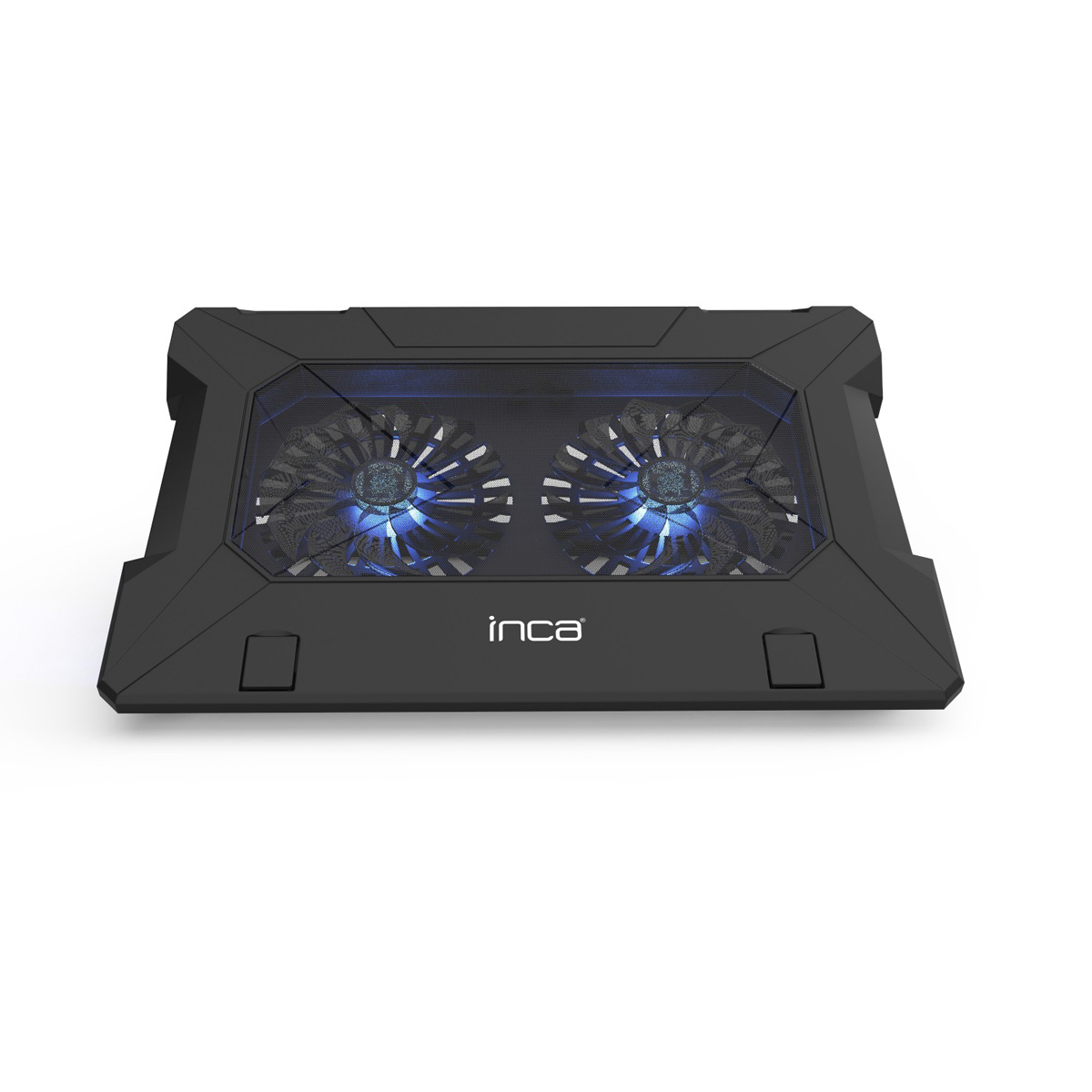 INCA Notebook Kühler 2x  140x2mm Lüfter/&shy;LED/&shy;1000RPM/&shy;2xUSB sw ret