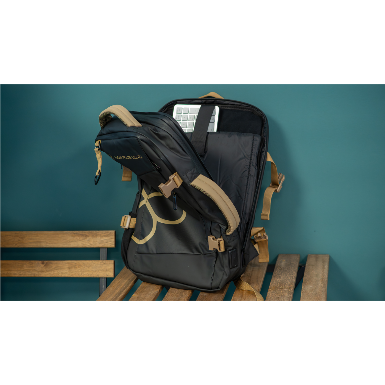 ultron Rucksack NPU 17,schwarz/Gold Notebook-Rucksack