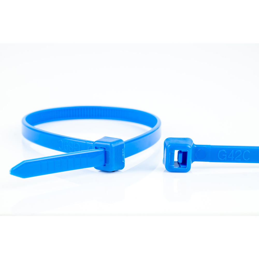 WKK Kunststoffkabelbinder Blau 100x2,5mm 100 St. Kennzeichnung und Befestigung