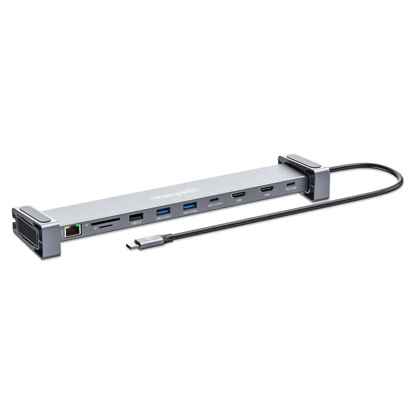 MANHATTAN 10-in-1 4K USB-C PD Dockingstation 2xHDMI