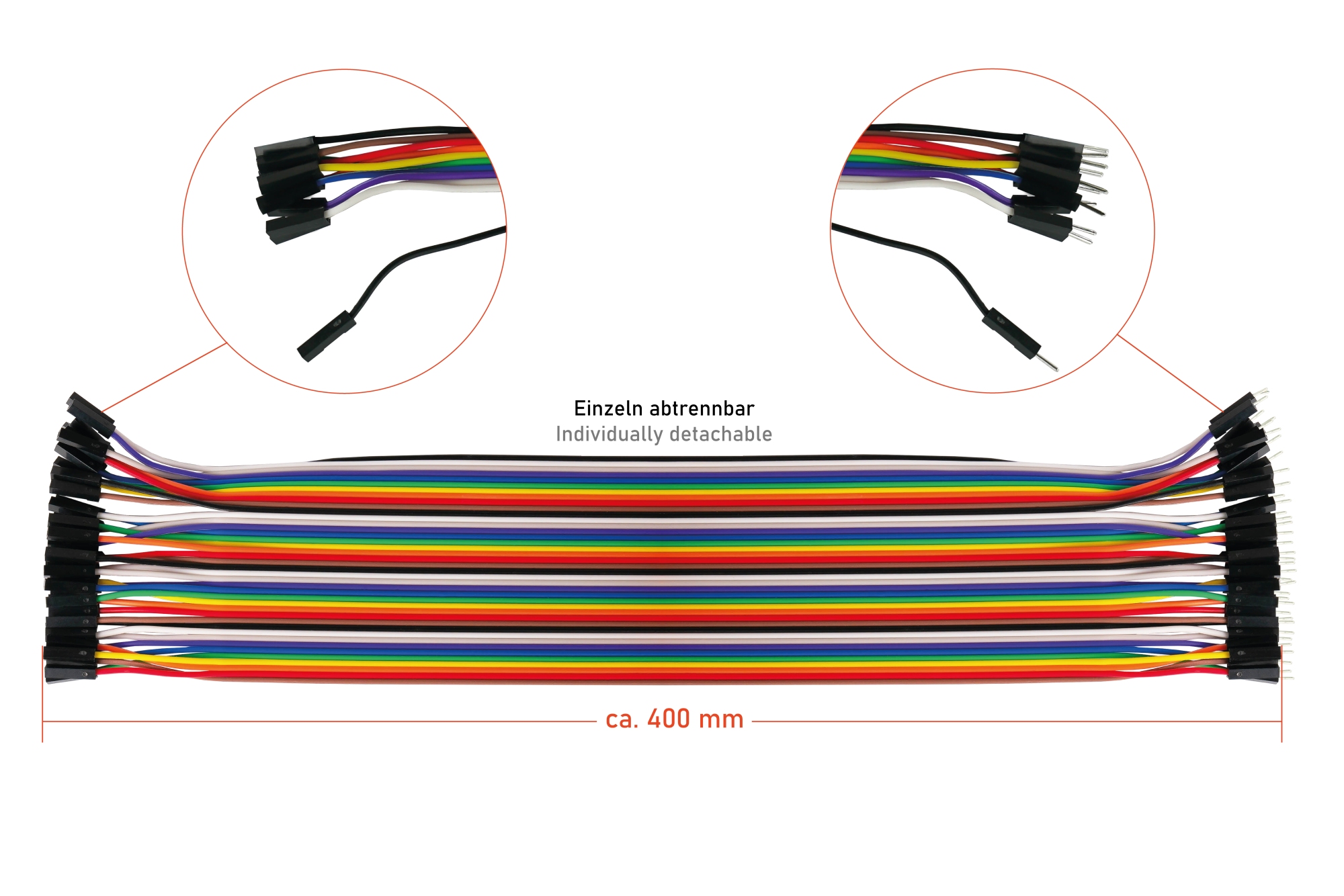 kabelmeister Jumper Wire 40-Pin, 3er BU-BU/ST-BU/ST, 40cm