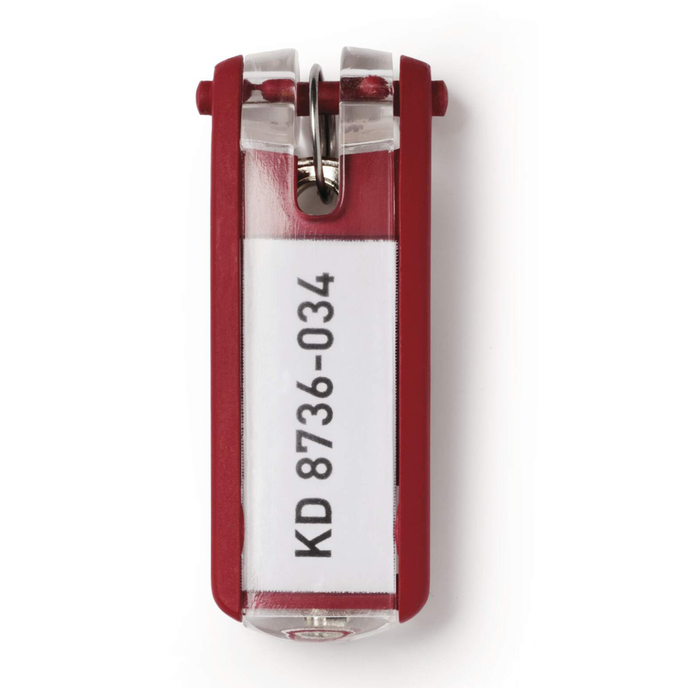 DURABLE Schlüsselanhänger Key Clip 6 Stück rot