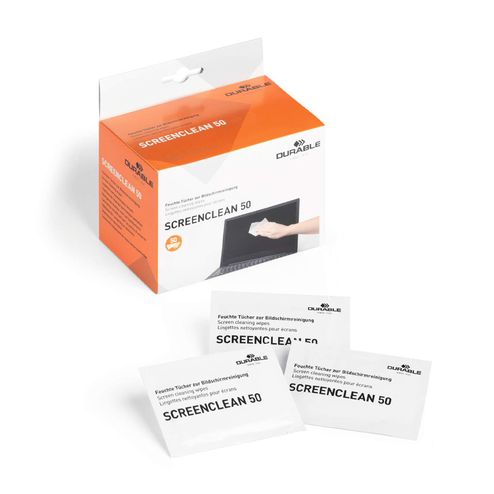 DURABLE SCREENCLEAN 50 Reinigungstücher 50 Stück