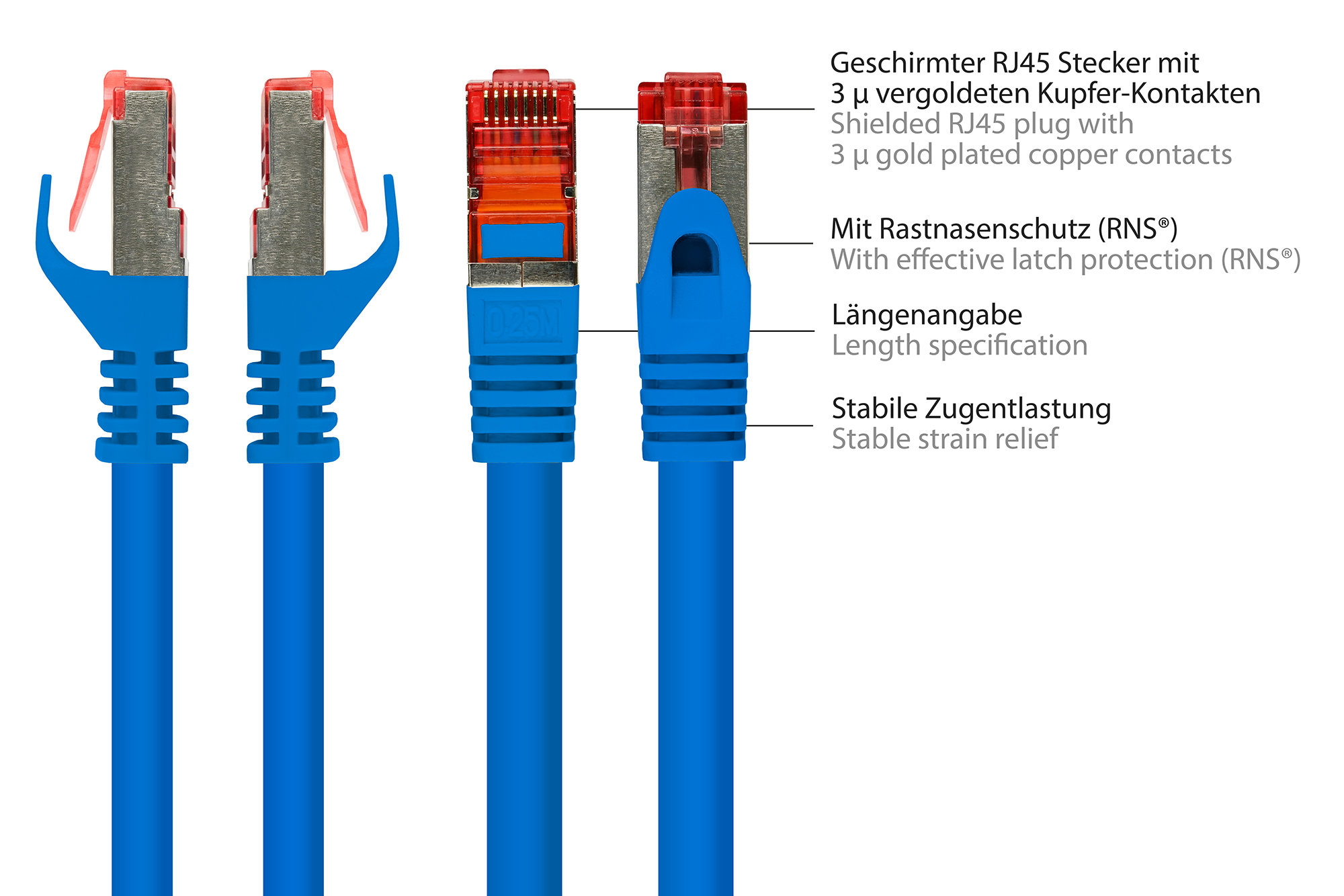 Good Connections Cat.6 Patchkabel S/FTP blau 3m