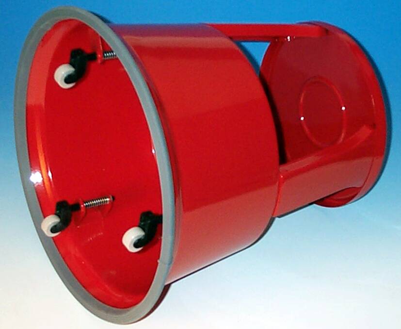 WEDO Rollhocker Metall rot RAL 3000