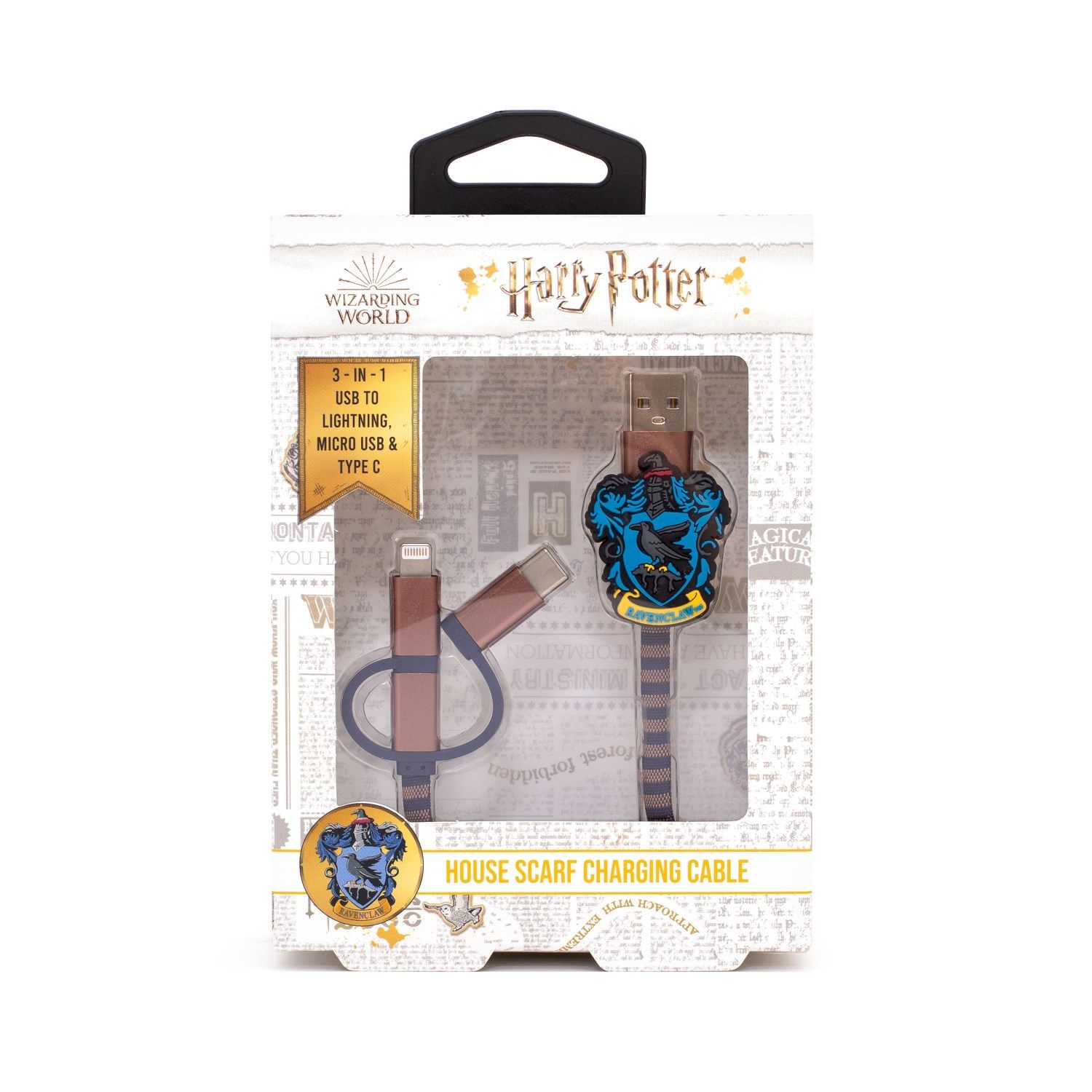ThumbsUp! Ladekabel Ravenclaw 3in1 Lightning/Micro/USBC Ladekabel