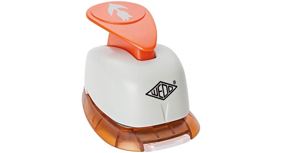 WEDO Motivlocher groß Blume Ausstanzung 1,7 x 2,5 cm gr/or Zeichnen,Malen,Basteln
