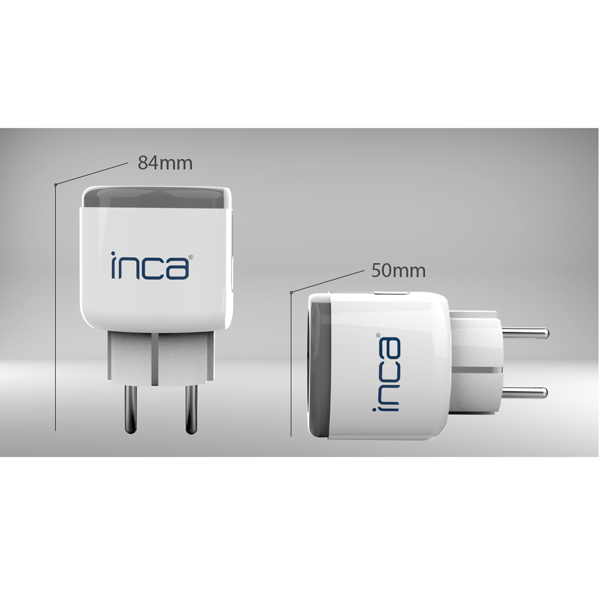 INCA WLAN Smart-Steckdose Android&IOS/2.4GHz WiFi/16A  weiss retail