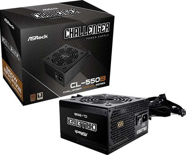 ASRock Challenger Series CL-550B 550W ATX 80+ Bronze   black ret