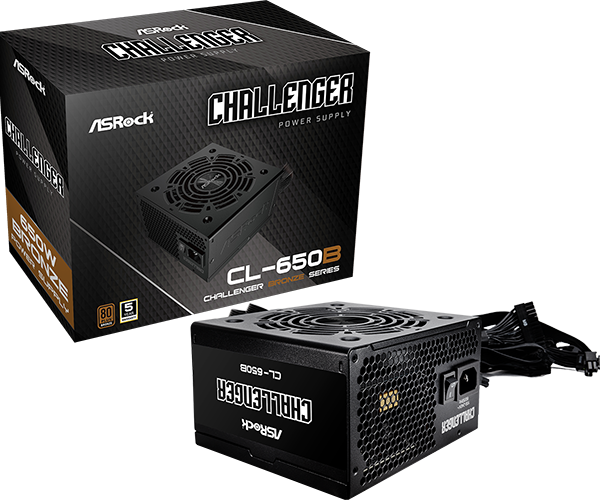 ASRock Challenger Series CL-650B 650W ATX 80+ Bronze   black ret