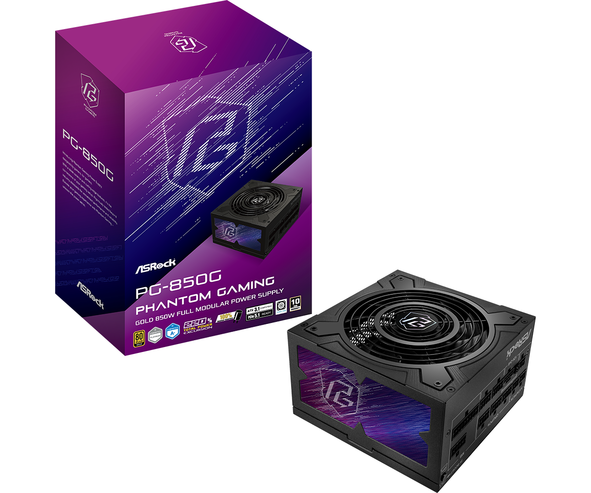 ASRock Phantom Gaming PG-850G    850W ATX 80+ Gold     black ret