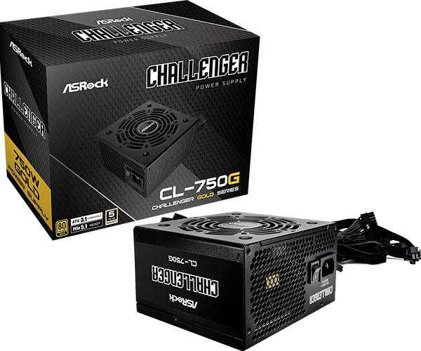 ASRock Challenger Series CL-750G 750W ATX 80+ Gold     black ret