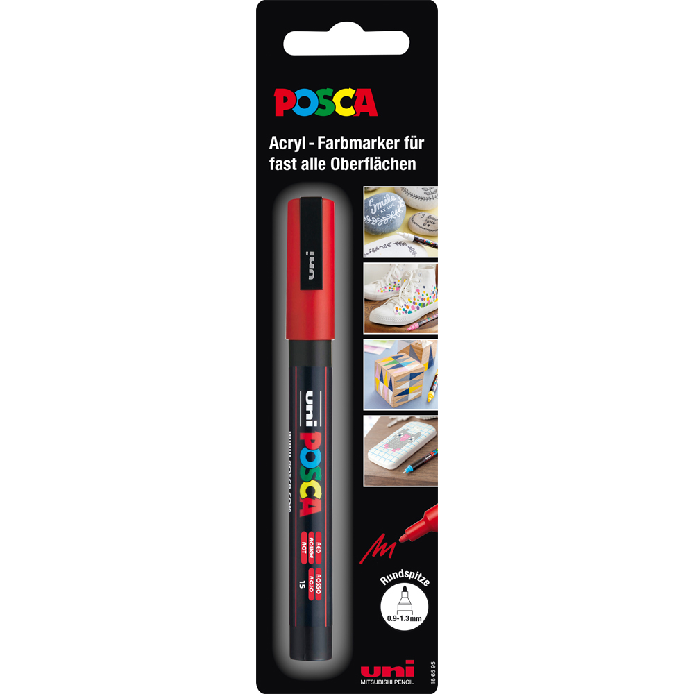 POSCA Marker UNI PC-3M rot BK Permanent Marker