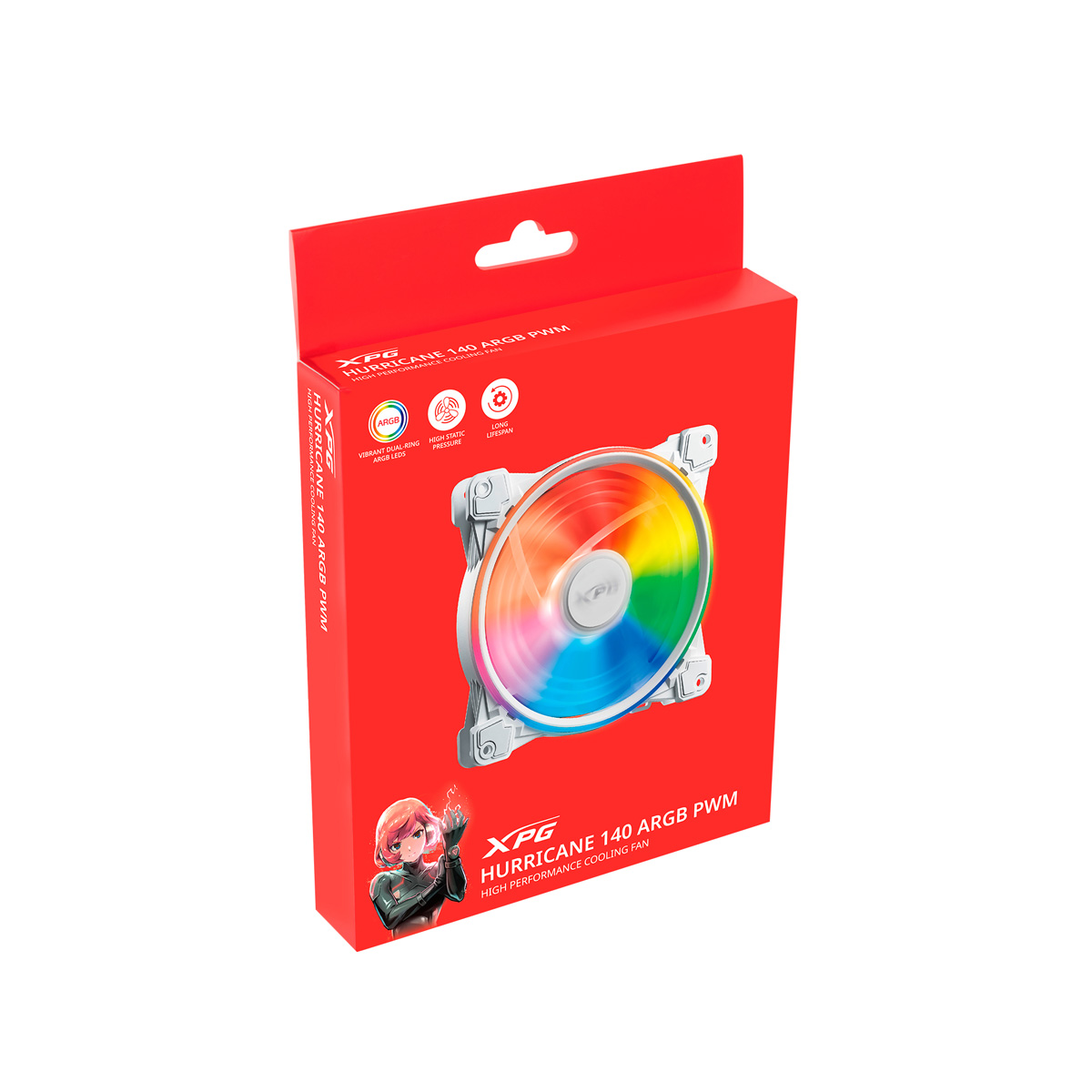Lüfter XPG HURRICANE 120 (120mm ARGB PWM Fan)           weiß retail Lüfter