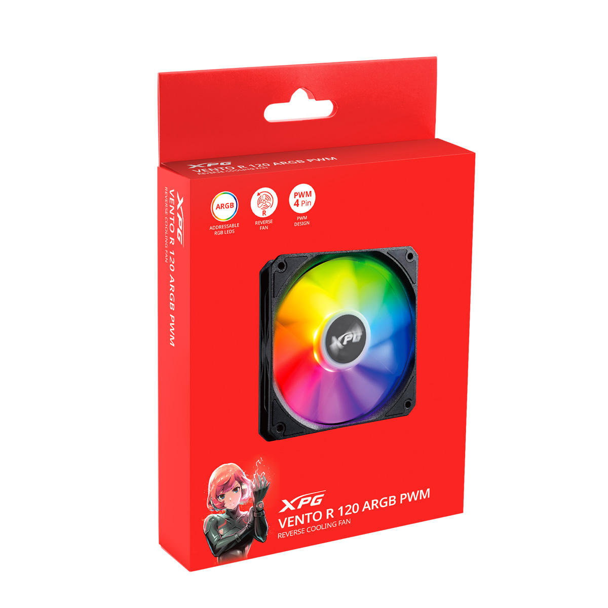 Lüfter XPG VENTO R   120 (120mm ARGB PWM Fan)        schwarz retail