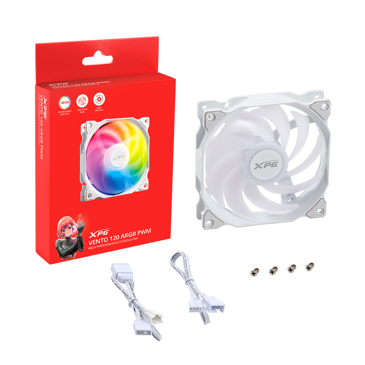 Lüfter XPG VENTO     120 (120mm ARGB PWM Fan)           weiß retail