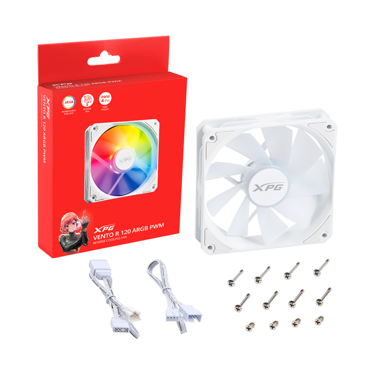 Lüfter XPG VENTO R   120 (120mm ARGB PWM Fan)           weiß retail Lüfter
